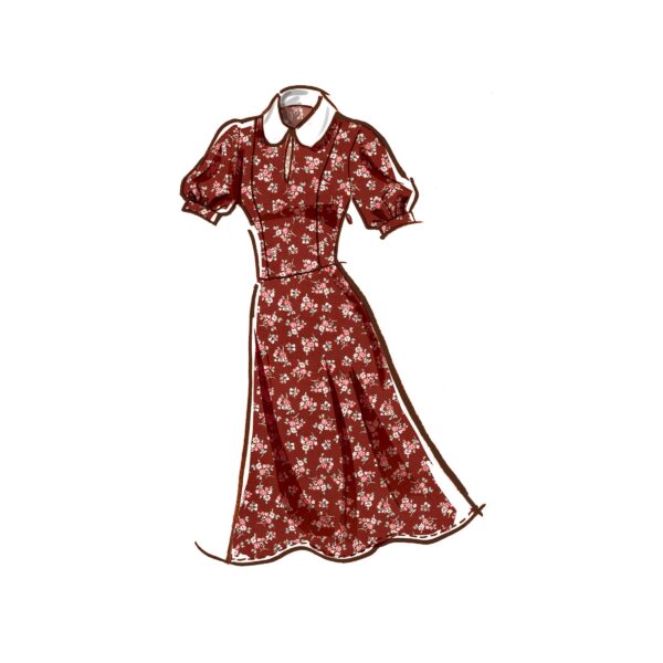 McCalls Schnittmuster M8239 - Kleid - Ausschnittschlitz - Kragen – Bild 6