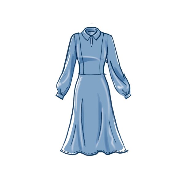 McCalls Schnittmuster M8239 - Kleid - Ausschnittschlitz - Kragen – Bild 5