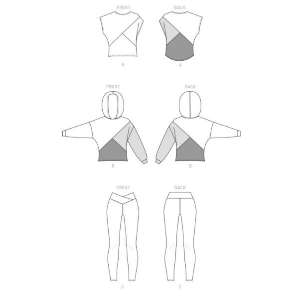 McCalls Schnittmuster M8244 - Set aus Leggins und Shirt – Bild 7