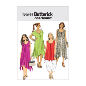 Butterick Schnittmuster - Easy - B5655 - Sommerkleid, Zipfelkleid und Schlupfhose