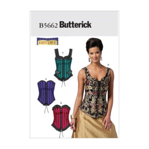 Butterick Schnittmuster - History - B5662 - Corsage, Mieder mit Schnürung vorn