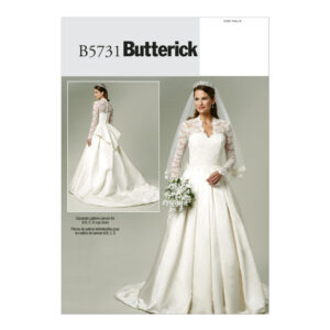Butterick Schnittmuster - B5731 - traumhaftes Hochzeitskleid mit Schleppe