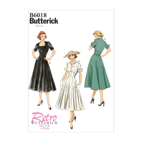 Butterick Schnittmuster - Retro - B6018 - Kleid der 50er Jahre