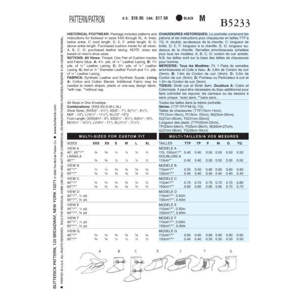 Butterick Schnittmuster - History - B5233 - historisches Schuhwerk – Bild 8