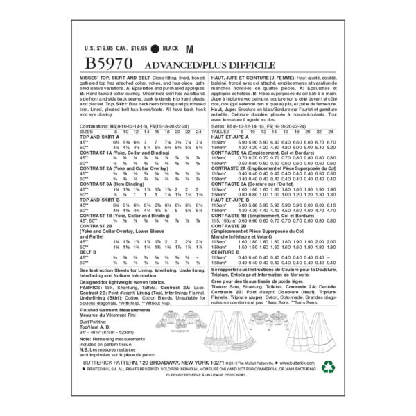 Butterick Schnittmuster - History - B5970 - historische Gewandung, Rock und Bluse – Bild 10