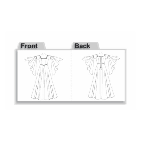 Butterick Schnittmuster - History - B4571 - Kleid, Mittelalter – Bild 7