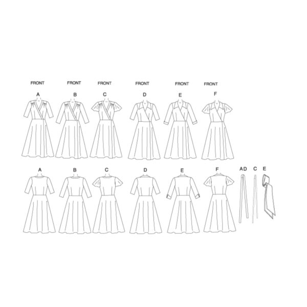 Butterick Schnittmuster - Easy - B5030 - Kleid mit Wickeloptik – Bild 10