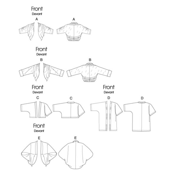 Butterick Schnittmuster - B5529 - Jacke in verschiedenen Längen - Bolero – Bild 9