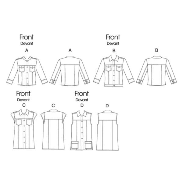 Butterick Schnittmuster - B5616 - Bluse oder Jacke – Bild 9