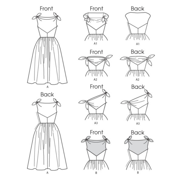 Butterick Schnittmuster - Retro - B5708 - Kleid der 50er Jahre – Bild 11