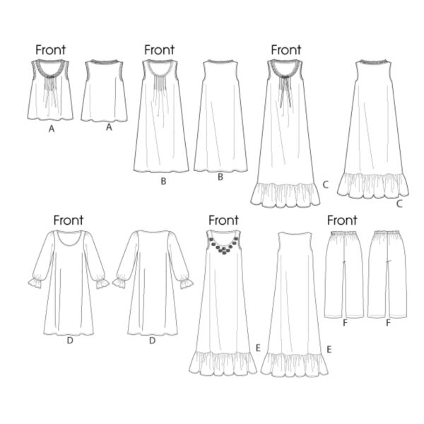 Butterick Schnittmuster - B5792 - Nachtwäsche, Damenwäsche – Bild 8