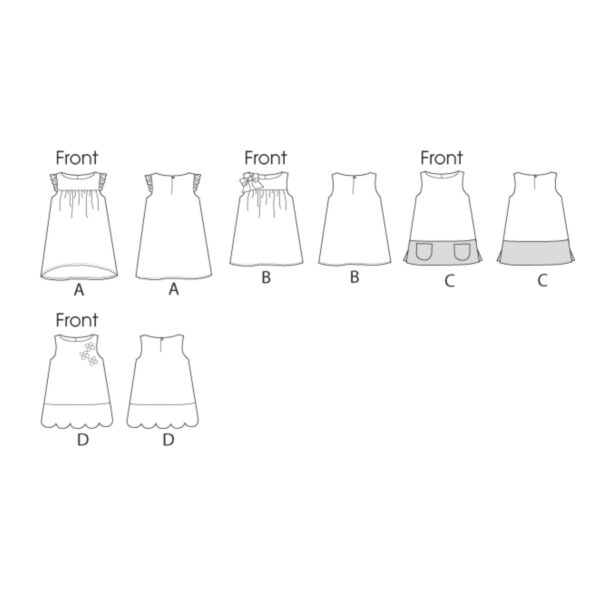 Butterick Schnittmuster - Easy - B5876 - schlichtes Sommerkleid für Kinder – Bild 8