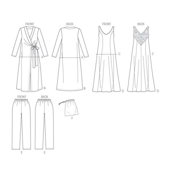 Butterick Schnittmuster - B5963 - Nachtwäsche für Damen – Bild 10