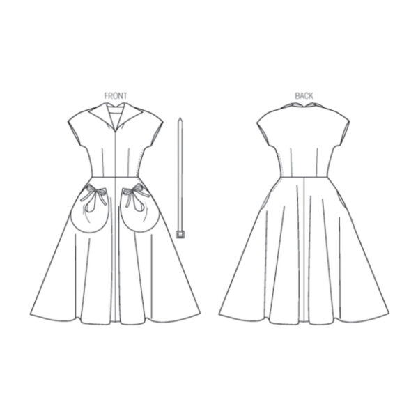 Butterick Schnittmuster - Retro - B6055 - Kleid der 50er Jahre – Bild 8