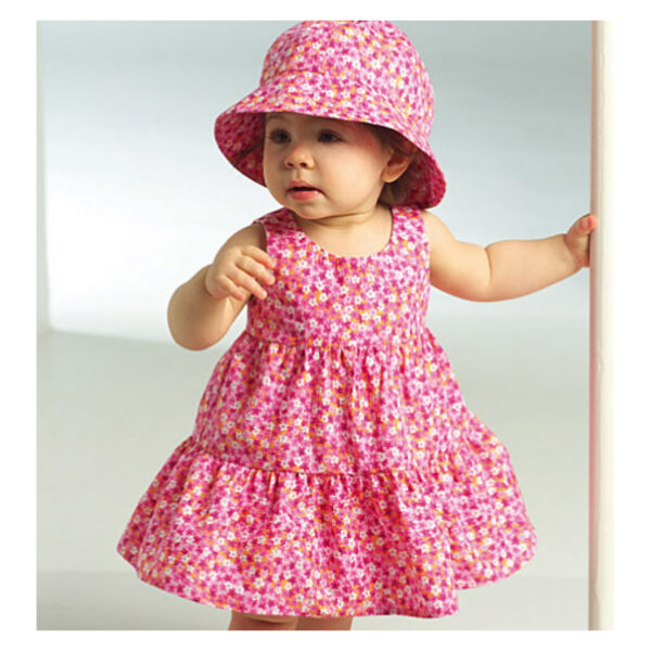 Butterick Schnittmuster - Baby Fashion - B5017 - Kombination - Kleid, Höschen, Hut – Bild 2