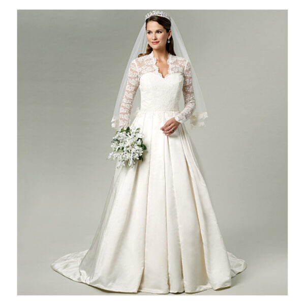 Butterick Schnittmuster - B5731 - traumhaftes Hochzeitskleid mit Schleppe – Bild 2