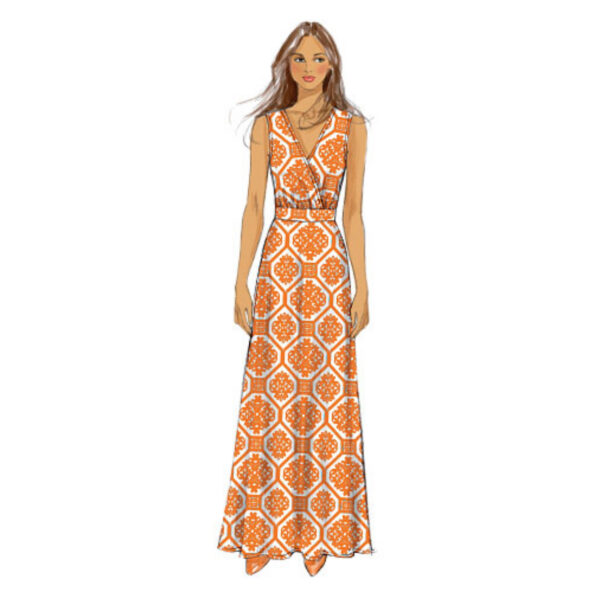 Butterick Schnittmuster - B6051 - langes Kleid mit Wickeloberteil – Bild 2