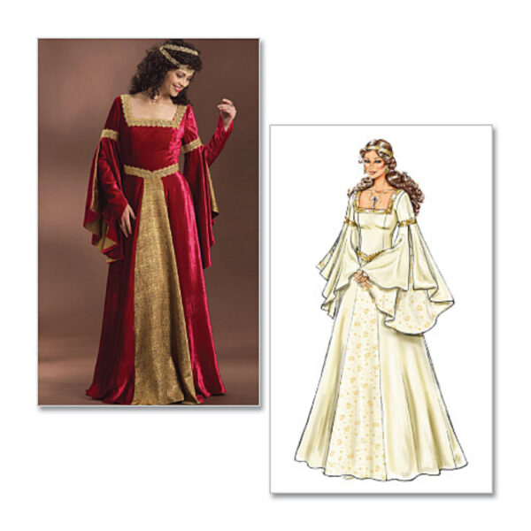 Butterick Schnittmuster - History - B4571 - Kleid, Mittelalter – Bild 3