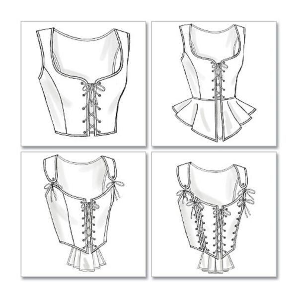 Butterick Schnittmuster - History - B4669 - Corsage, Mieder, historische Gewandung – Bild 3