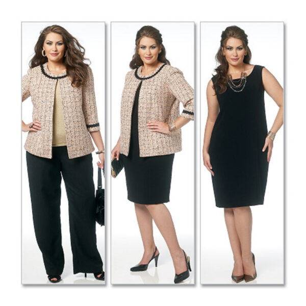 Butterick Schnittmuster - Lifestyle - B5719 - Kombination aus Kleid, Hose, Rock und Blazer – Bild 3