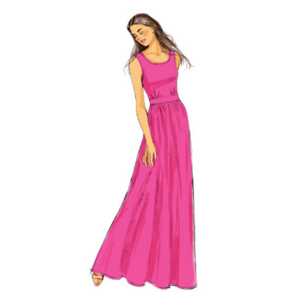 Butterick Schnittmuster - B6051 - langes Kleid mit Wickeloberteil – Bild 3