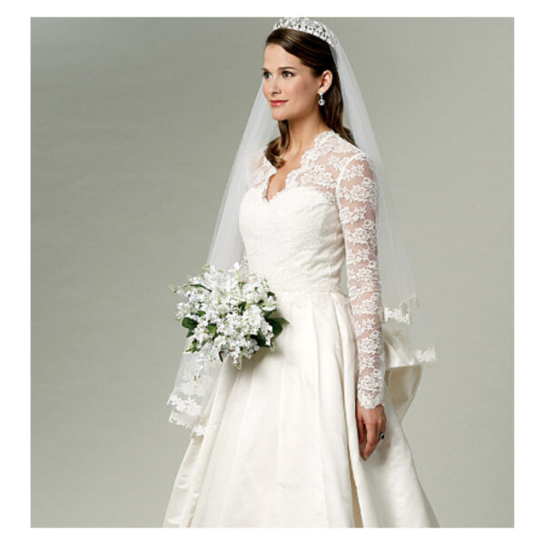 Butterick Schnittmuster - B5731 - traumhaftes Hochzeitskleid mit Schleppe – Bild 4