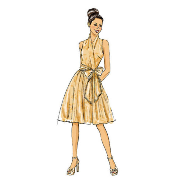 Butterick Schnittmuster - B5850 - Wickelkleid mit breitem Taillenbund – Bild 5