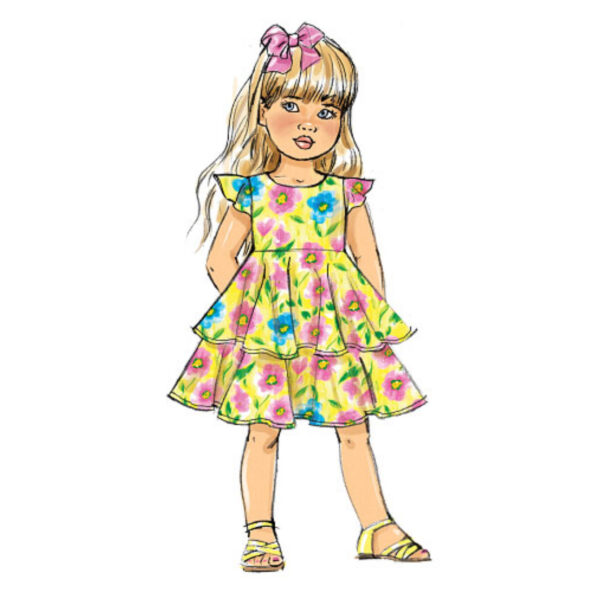Butterick Schnittmuster - B6013 - Kinderkleid mit Volant – Bild 6