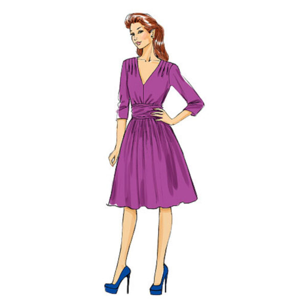 Butterick Schnittmuster - B5850 - Wickelkleid mit breitem Taillenbund – Bild 7