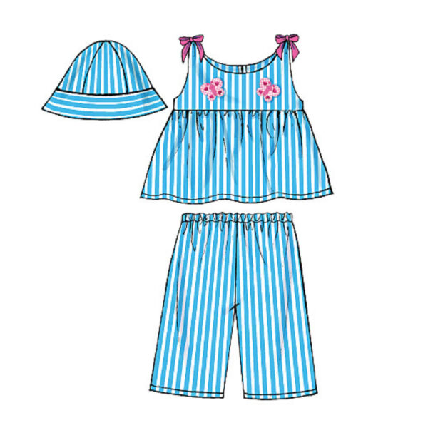 Butterick Schnittmuster - Baby Fashion - B5017 - Kombination - Kleid, Höschen, Hut – Bild 8