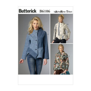 Butterick Schnittmuster - B6106 -  Jacke mit Stehbund und gezacktem Saum