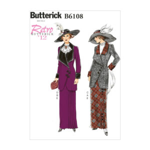 Butterick Schnittmuster - Retro - B6108 - Kombination aus Rock, Bluse und Jacke