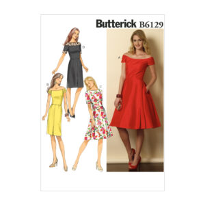 Butterick Schnittmuster - B6129 - Kleid mit Schiffchenausschnitt