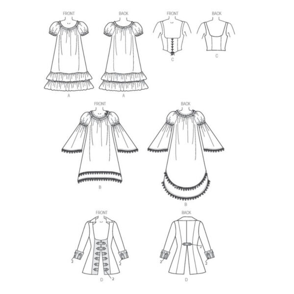 Butterick Schnittmuster - B6114 - Kostüm, Seefahrerbraut – Bild 10