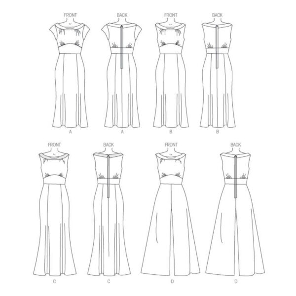 Butterick Schnittmuster - B6130 - Kleid mit Taillenbund – Bild 8