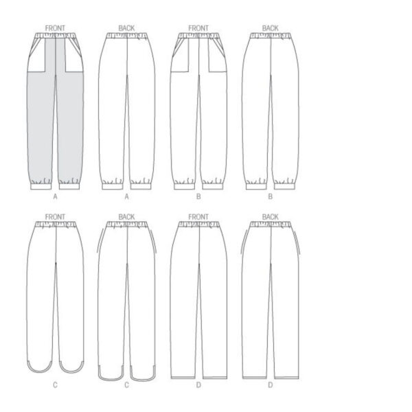 Butterick Schnittmuster - B6137 - einfache Schlupfhose – Bild 10