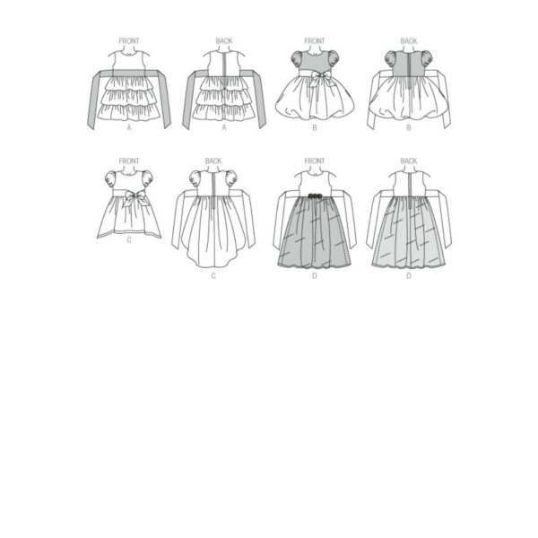 Butterick Schnittmuster - B6161 - schlichtes Sommerkleid für Kinder – Bild 9