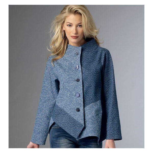 Butterick Schnittmuster - B6106 -  Jacke mit Stehbund und gezacktem Saum – Bild 2