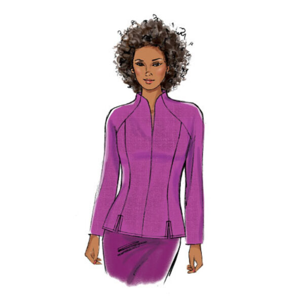 Butterick Schnittmuster - B6134 - Shirt mit Teilungsnähten und angeschnittenem Kragen – Bild 2