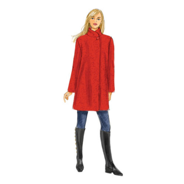 Butterick Schnittmuster - B6107 -  schlichter , einfacher Mantel mit großem Kragen – Bild 3