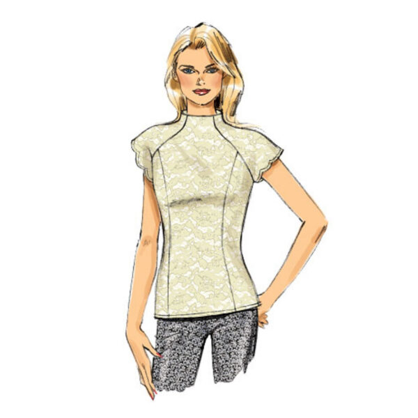 Butterick Schnittmuster - B6134 - Shirt mit Teilungsnähten und angeschnittenem Kragen – Bild 3