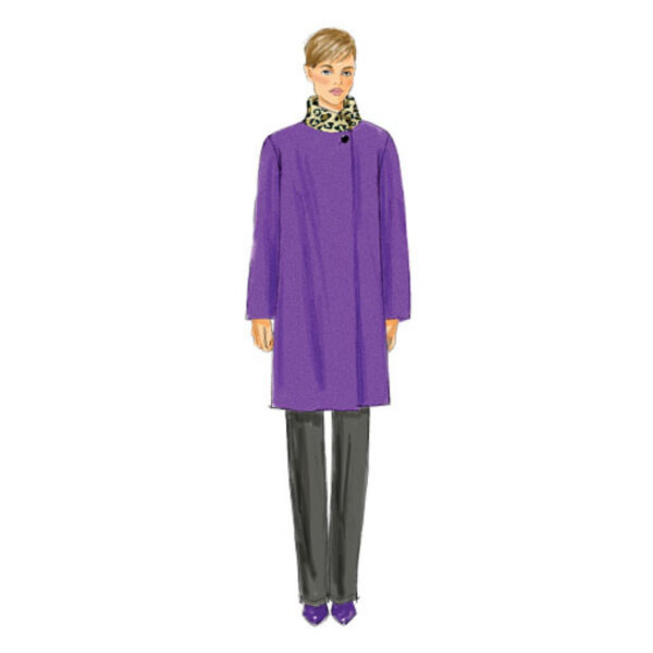 Butterick Schnittmuster - B6107 -  schlichter , einfacher Mantel mit großem Kragen – Bild 5