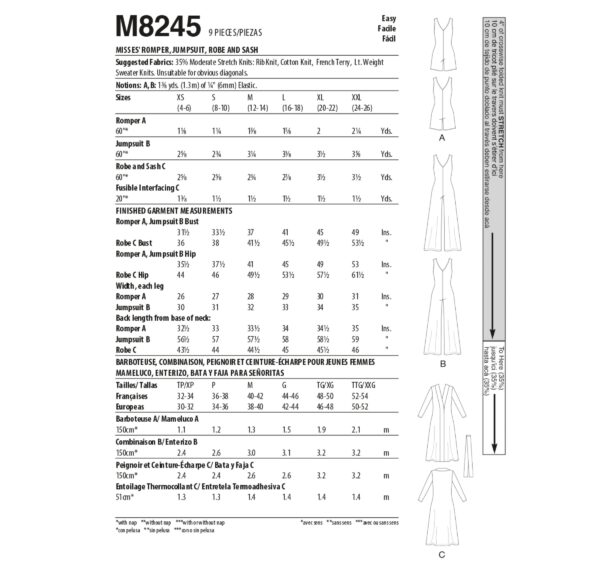 McCalls Schnittmuster M8245 - Overall - Jumpsuit - Mantel – Bild 9