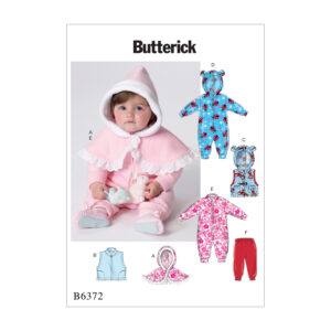 Butterick Schnittmuster - Baby Fashion - B6372 - Kombination - Höschen, Jacke, Weste, Overall.....