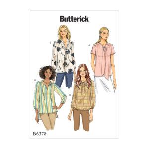 Butterick Schnittmuster - B6378 - lässige Bluse mit Schleifenkragen