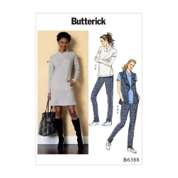 Butterick Schnittmuster - B6388 -  Shirt, Kleid, Hose
