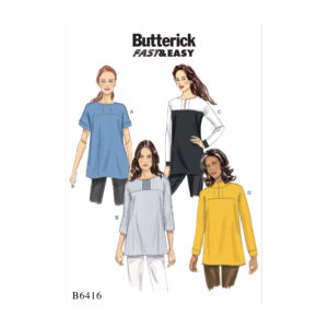 Butterick Schnittmuster - B6416 - Shirt mit angeschnittenem Ärmel