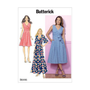 Butterick Schnittmuster - B6446 - Wickelkleid, Sommerkleid
