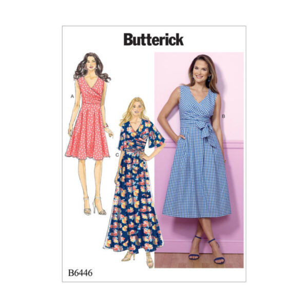 Butterick Schnittmuster - B6446 - Wickelkleid, Sommerkleid