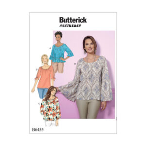 Butterick Schnittmuster - B6455 -  Bluse mit Carmenausschnitt